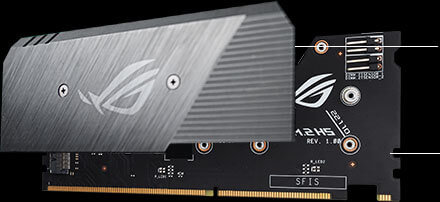 ROG DIMM.2 heatsink front view