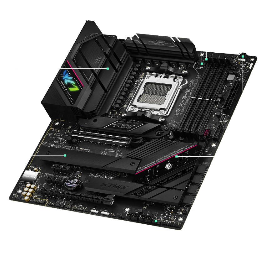 Parametre chladenia dosky ROG STRIX B650E-F