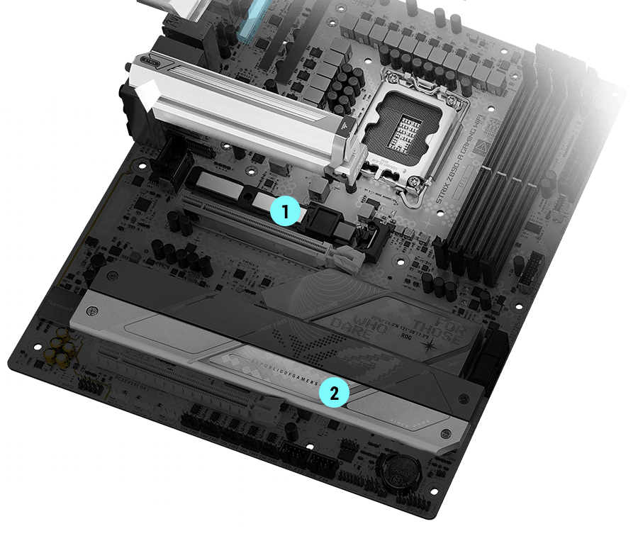 Strix Z890-A M.2 heatsinks and backplate layout