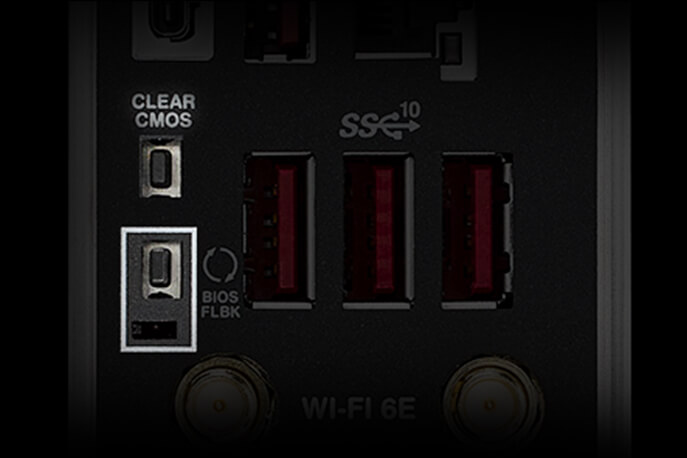 Clr CMOS & BIOS FlashBack™ buttons