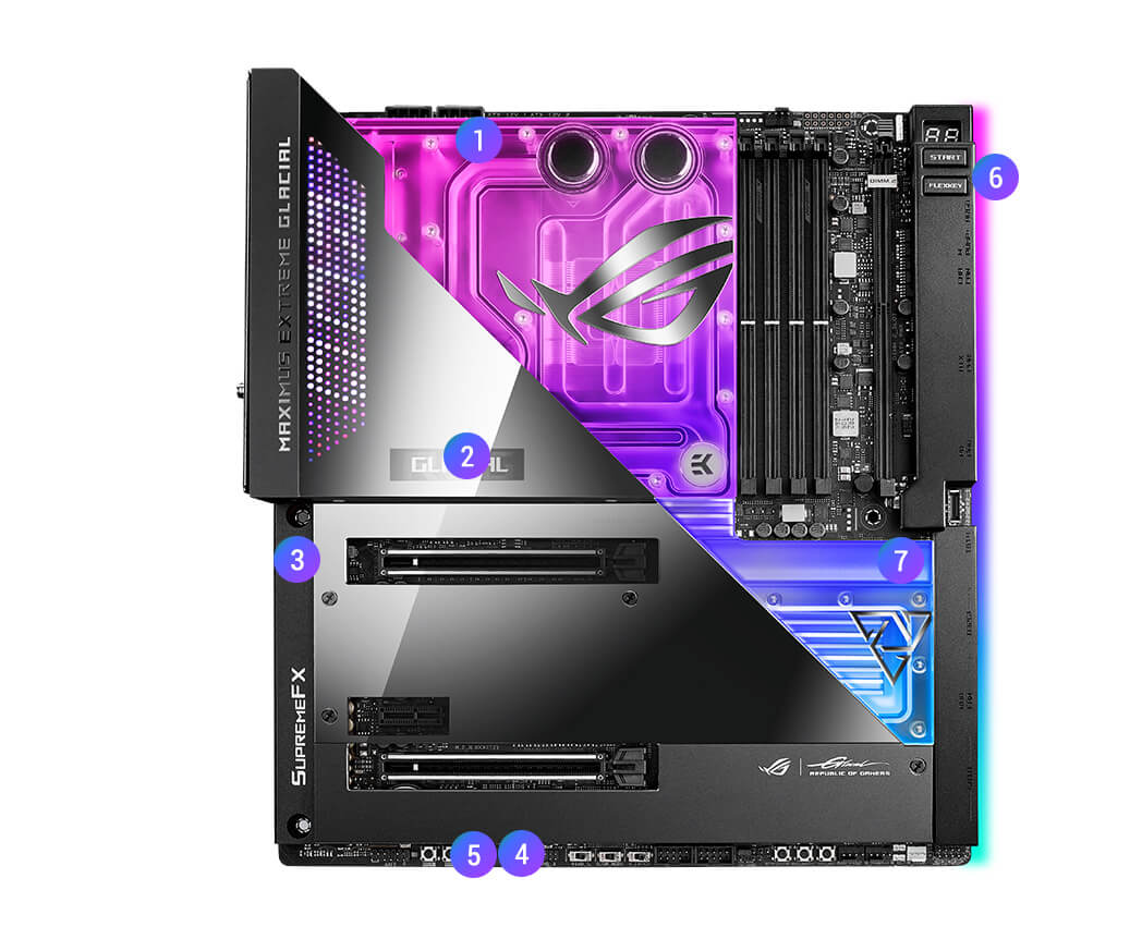 Gaming immersion specs of the ROG Maximus Z690 Extreme Glacial