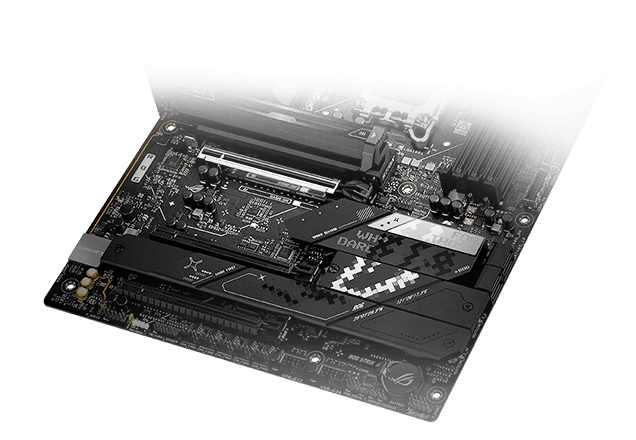 Dissipateurs et plaque arrière M.2 de la Strix Z890-H